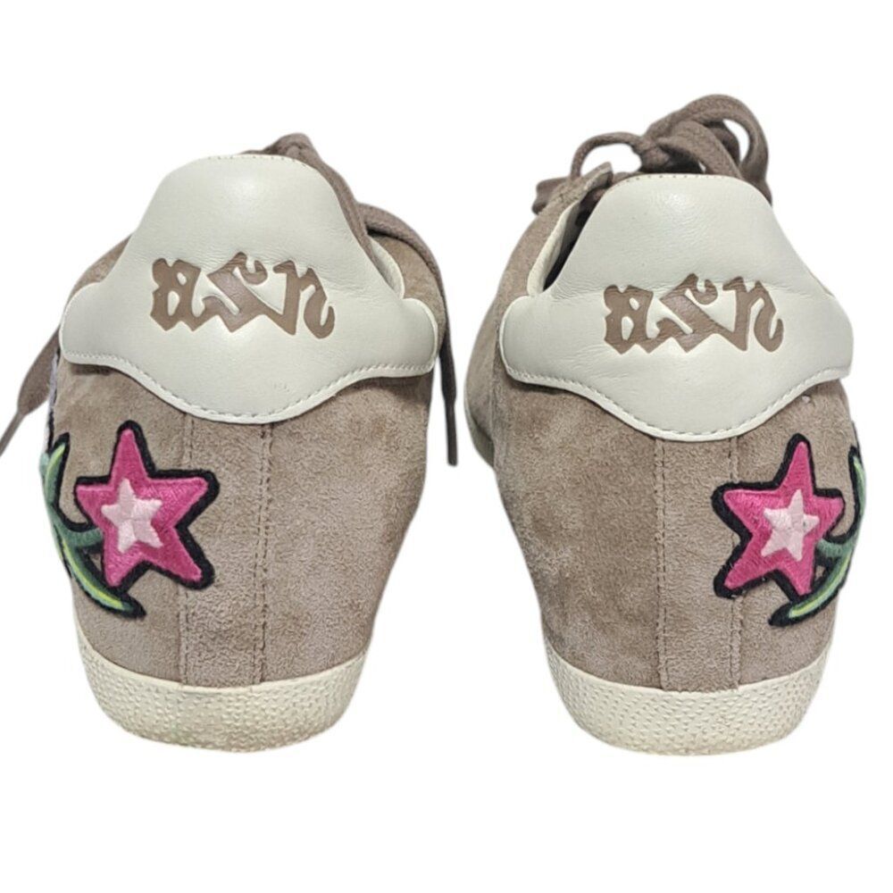 Keds Women's Tan Suede Floral Embroidered Comfort Shoes Sneakers Sz 40 - Picture 4 of 7